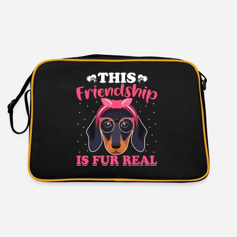 Dackel Freundschaft Ist Pelz Echt Lustige Retro Tasche