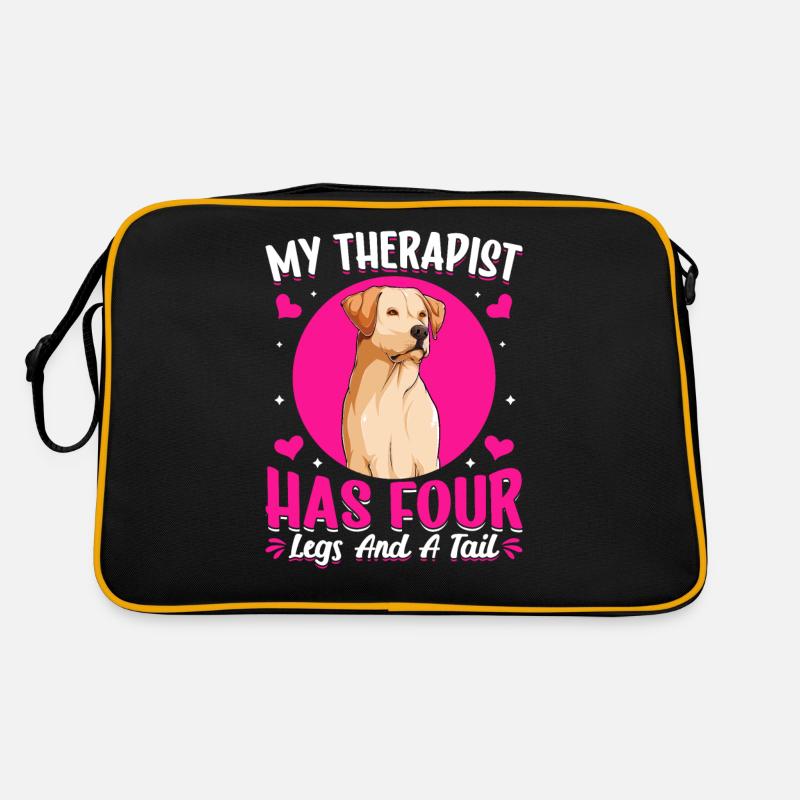 Labrador Retriever Therapeut Hat Vier Beine Retro Tasche
