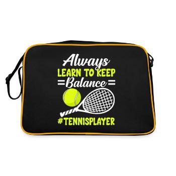 Learn to keep the balance funnier - Retro Bag - black/gold - Back