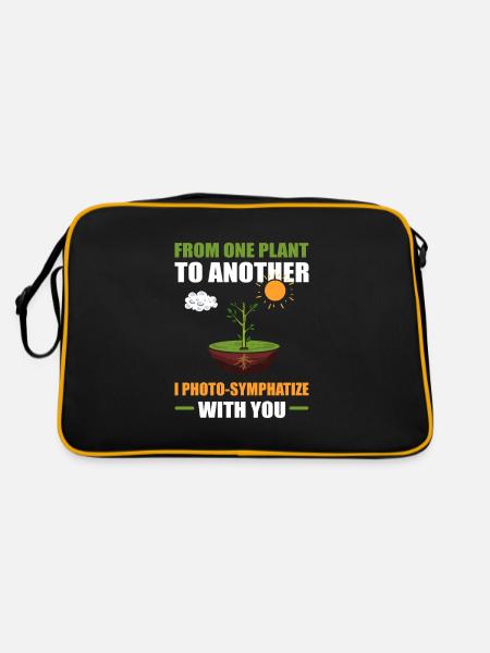 Plants I Photo-Sympathize With You Biology - Retro Bag - black/gold - Back