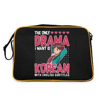 Korean Pop Design for a K-Pop Fashion Fan - Retro Bag - black/gold - Back
