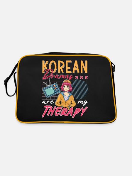 Design pop coréen pour un fan de mode K-Pop - Sac Retro - noir/or - Dos