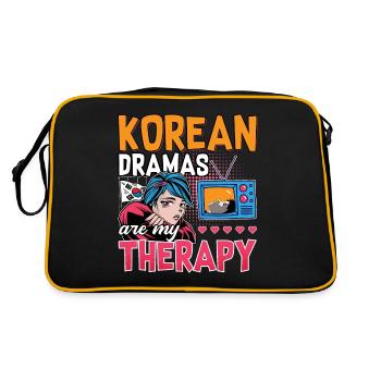 Korean Pop Design for a K-Pop Fashion Fan - Retro Bag - black/gold - Back