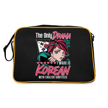 Korean Pop Design for a K-Pop Fashion Fan - Retro Bag - black/gold - Back