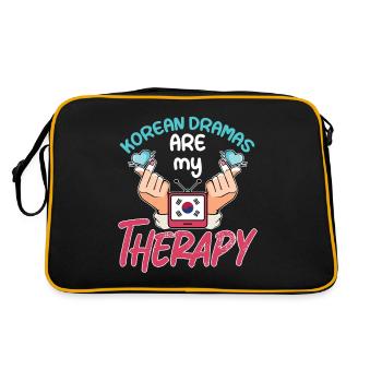 Korean Pop Design for a K-Pop Fashion Fan - Retro Bag - black/gold - Back