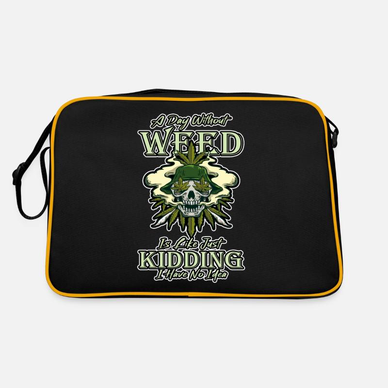 A Day Without Weed Is Like Cannabis Weed Smoking Retro Bag