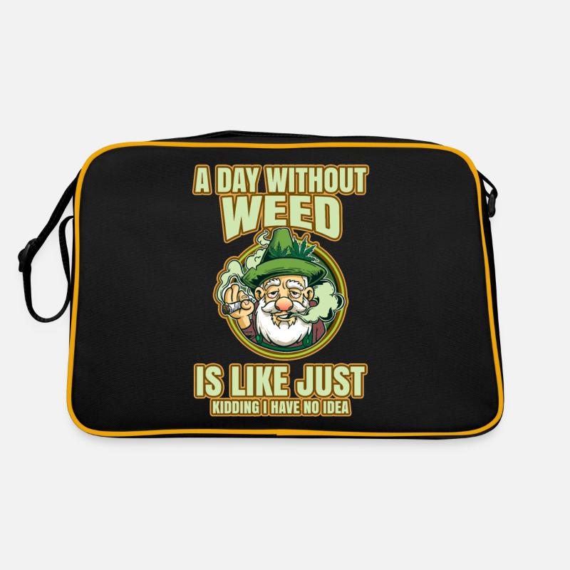 A Day Without Weed Is Like Cannabis Weed Smoking Retro Bag