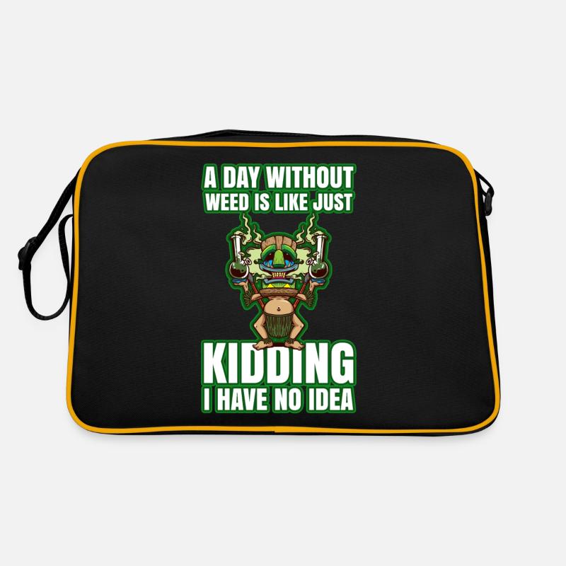 A Day Without Weed Is Like Cannabis Weed Smoking Retro Bag