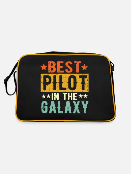 Meilleur pilote de tous les temps Cadeau de pilote - Sac Retro - noir/or - Dos