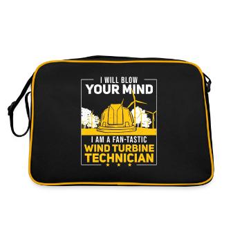 I Will Blow Your Mind Technicien d'éolienne - Sac Retro - noir/or - Dos