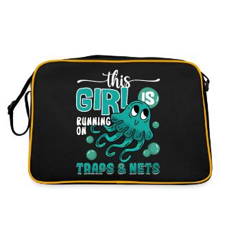 Marine Science Design for an Ocean Student - Retro Bag - black/gold - Back
