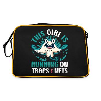 Marine Science Design for an Ocean Student - Retro Bag - black/gold - Back
