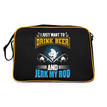 Poisson Bière Pêche Pêche Pêche - Sac Retro - noir/or - Dos