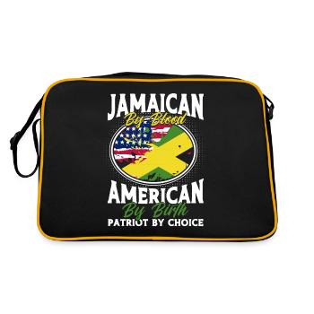 Jamaïque Jamaican Pride Drapeau jamaïcain - Sac Retro - noir/or - Dos