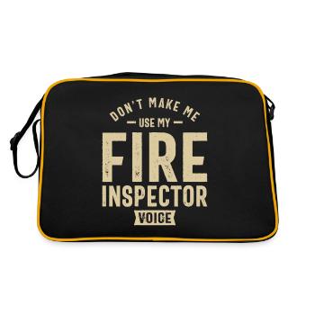 Feuerwehrinspektor Job Beruf Geburtstagsarbeiter - Retro Tasche - Schwarz/Gold - Hinten