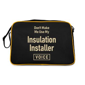 Installateur d’isolation Emploi Profession Anniversaire - Sac Retro - noir/or - Dos