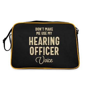 Anhörungsbeauftragter Job Beruf Geburtstagsarbeiter - Retro Tasche - Schwarz/Gold - Hinten