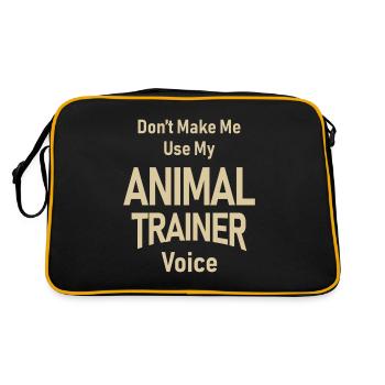 Tiertrainer Job Beruf Geburtstagsarbeiter - Retro Tasche - Schwarz/Gold - Hinten