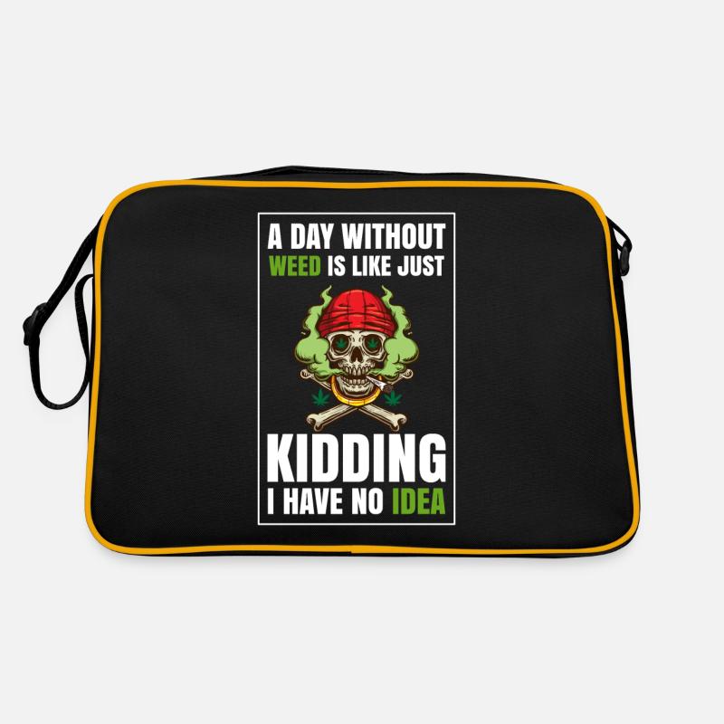 A Day Without Weed Is Like Cannabis Weed Smoking Retro Bag