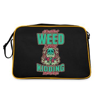 Une journée sans herbe, c’est comme fumer de l’herbe au cannabis - Sac Retro - noir/or - Dos