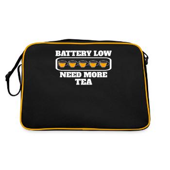Funny Breakfast Tea Saying - Retro Bag - black/gold - Back