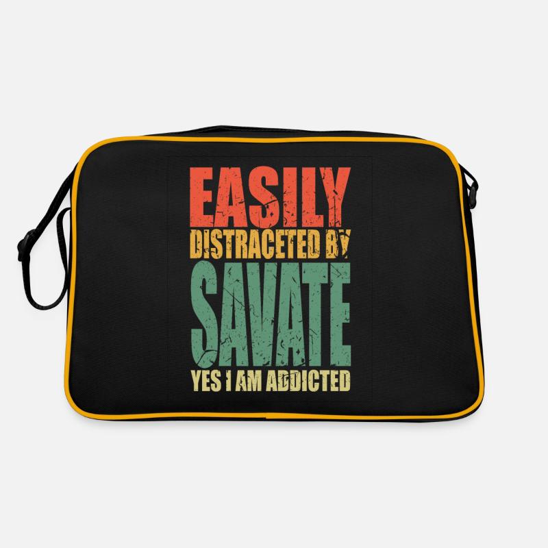 Savate Spruch lustig Retro Tasche