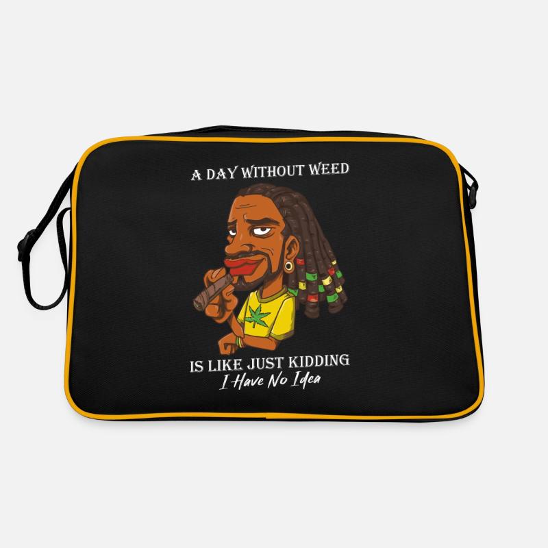 A Day Without Weed Is Like Cannabis Weed Smoking Retro Bag