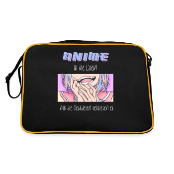 Anime est comme Latin I Creepy Cute Anime Girl - Sac Retro - noir/or - Dos