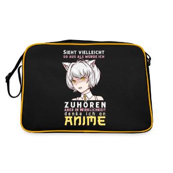Il suffit de penser à Anime I Cute Manga Girl - Sac Retro - noir/or - Dos