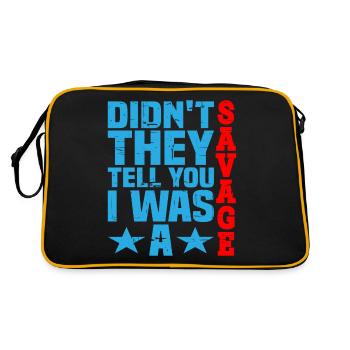 Didn't they tell you I was a savage 3 - Retro Bag - black/gold - Back