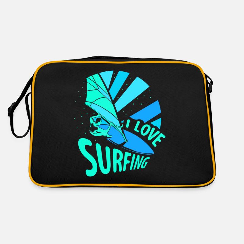 I love surfing surfboard surfer surfing Retro Bag