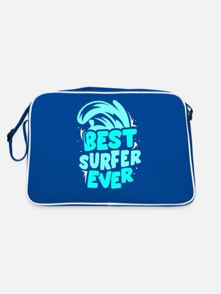 Meilleur surfeur de tous les temps Surfing Surfing - Sac Retro - bleu/blanc - Dos
