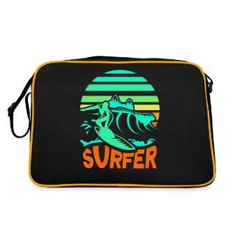 Surfer Surf planche à voile Surf - Sac Retro - noir/or - Dos
