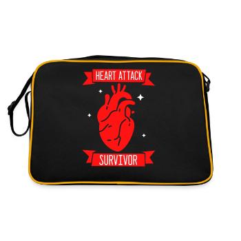 Survivor of a Heart Attack Heart Attack - Retro Bag - black/gold - Back