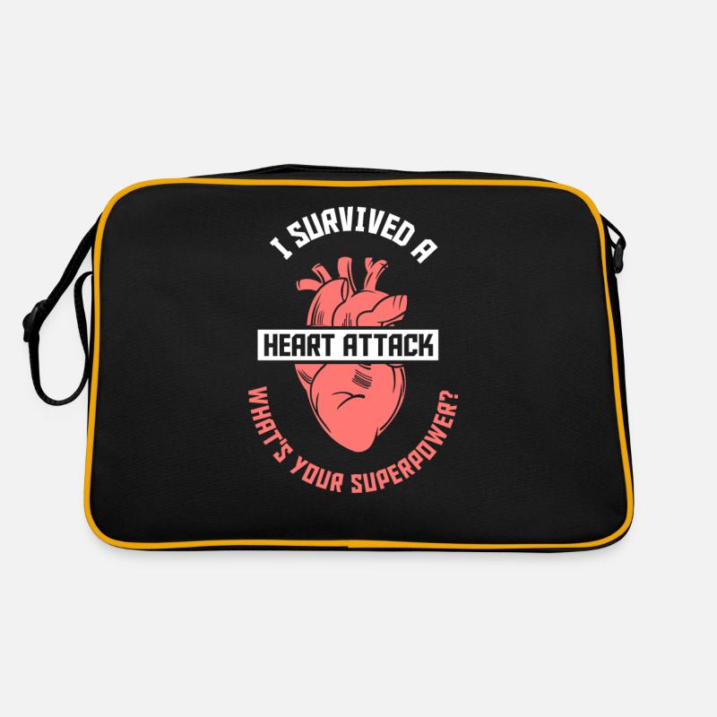 I survived a heart attack Retro Bag