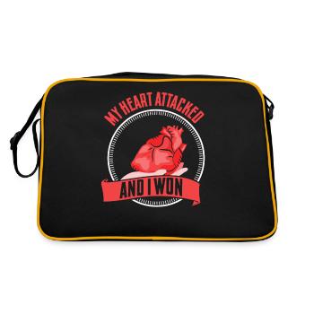 My heart attacked and I won - Retro Bag - black/gold - Back