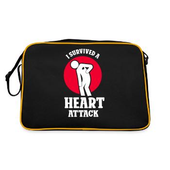 I survived a heart attack - Retro Bag - black/gold - Back