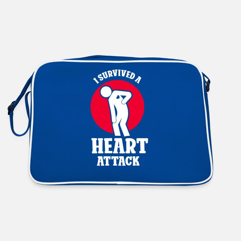I survived a heart attack Retro Bag