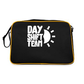 Team of the day shift shift work day shift - Retro Bag - black/gold - Back