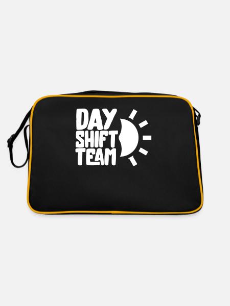 Équipe de l’équipe de jour travail posté de jour - Sac Retro - noir/or - Dos