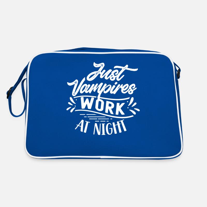Seuls les vampires travaillent la nuit en disant quart de jour Sac Retro