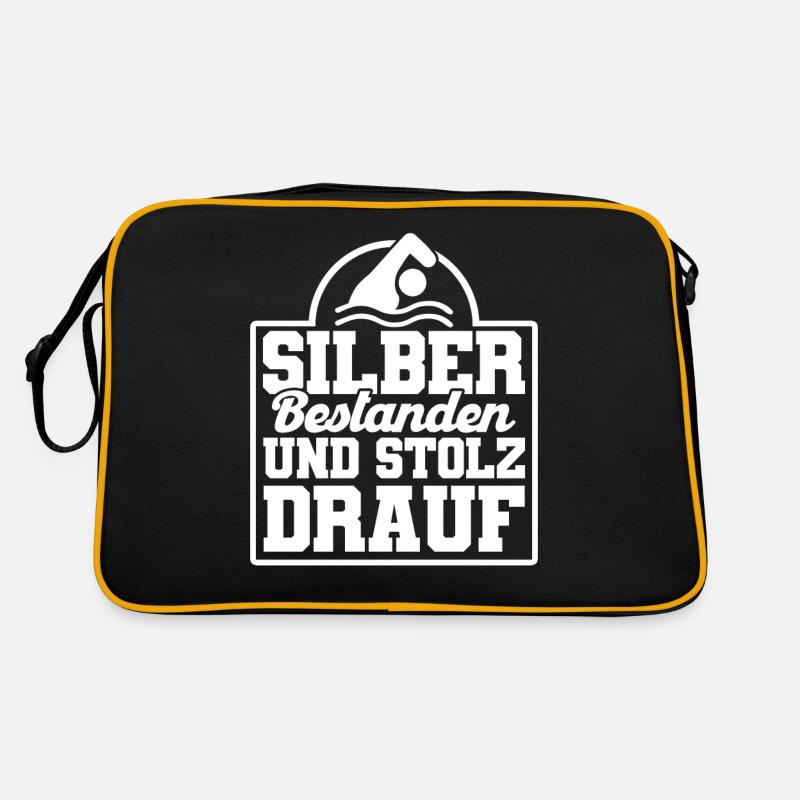 Silber Schwimmer Prüfung Silber Schwimmabzeichen Retro Tasche