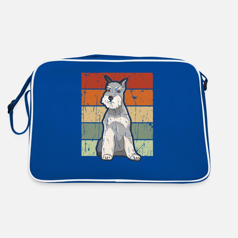 Schnauzer silhoutte avec fond de couleur rétro - Sac Retro