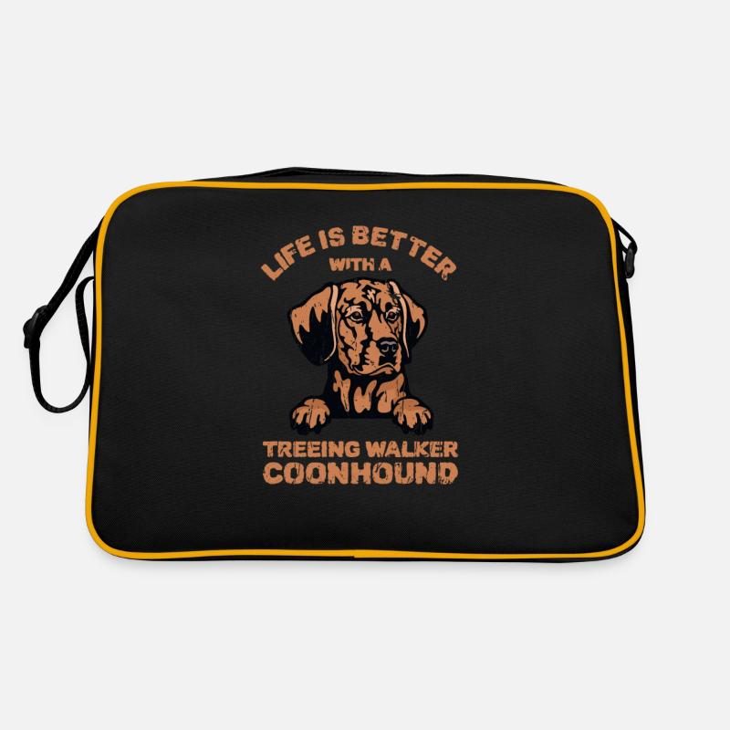 Life is better with a treeing walker coonhound - Retro Bag