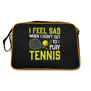 I'm not allowed to play tennis funny - Retro Bag - black/gold - Back
