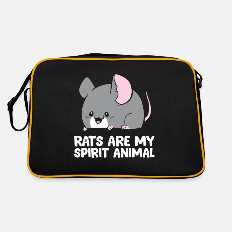 Les rats sont mon animal d’âme Rat mignon Sac Retro