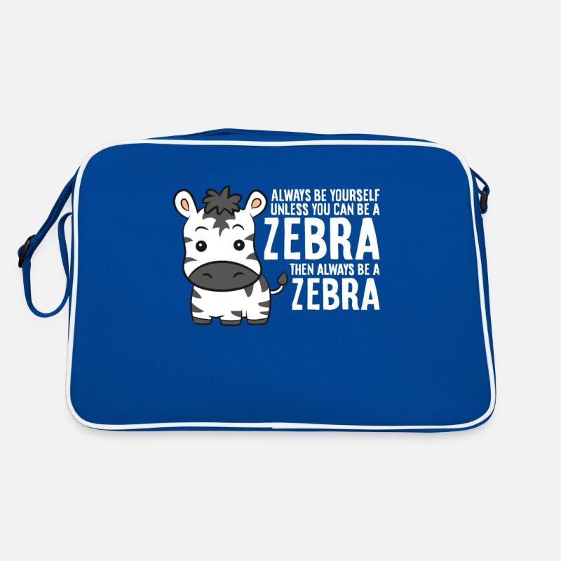 Sei immer du selbst, außer du kannst ein Zebra Retro Tasche