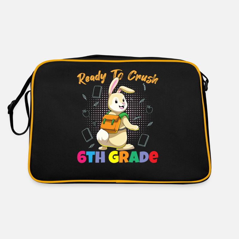 Ready To Crush 6th Grade Elementary School - Retro Bag - black/gold