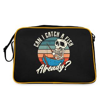 Can I finally catch a fish? Fisherman - Retro Bag - black/gold - Back