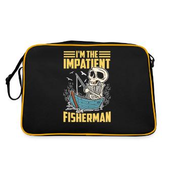 I Am The Impatient Fisherman Fishing Fishing - Retro Bag - black/gold - Back